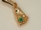 Золотая подвеска с изумрудом - 52