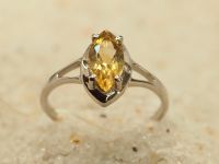 Серебряное кольцо с цитрином-235