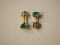 Золотые серьги 750 пробы с природными изумрудами 2.20 карат - 782