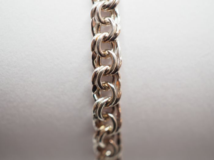 Серебряная цепь 45 см. плетение Бисмарк - 3