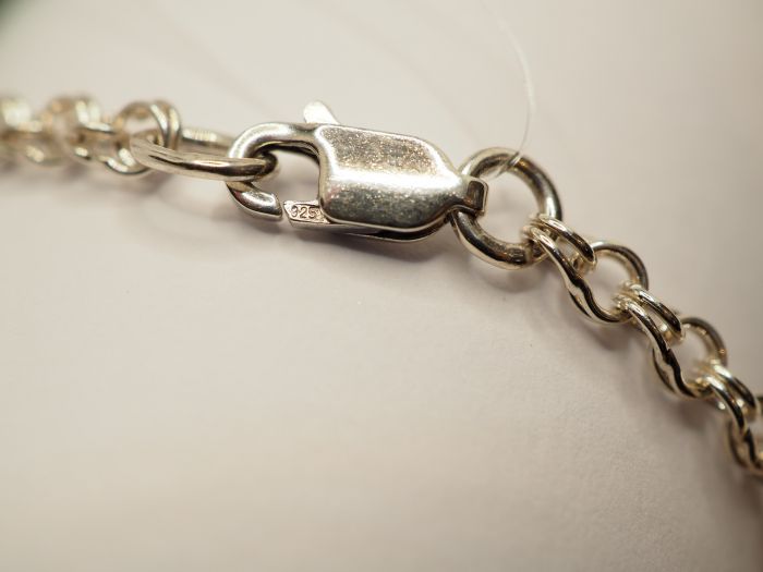 Серебряная цепь 65 см. плетение Бисмарк - 8