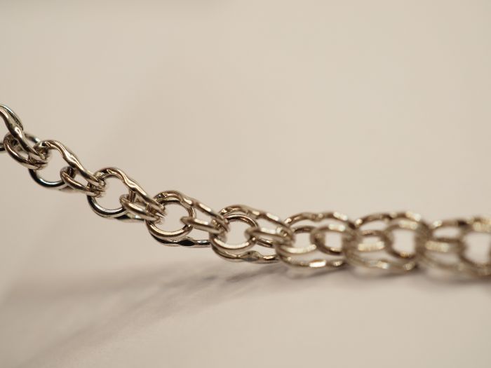 Серебряная цепь 70 см. плетение Бисмарк - 10