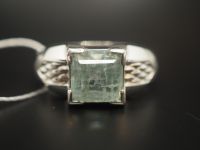 Серебряное кольцо унисекс с натуральным бериллом 3.50 карат - 257
