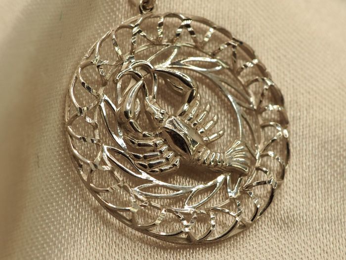Серебряная подвеска Знаки Зодиака Рак из серебра 925-619